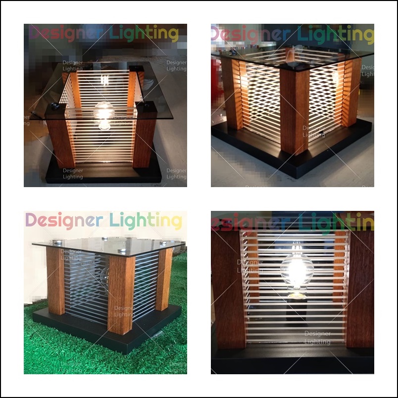 [50CM] Outdoor Pillar Light Big Size Wood/Kayu Cengal Gate Lamp Weather