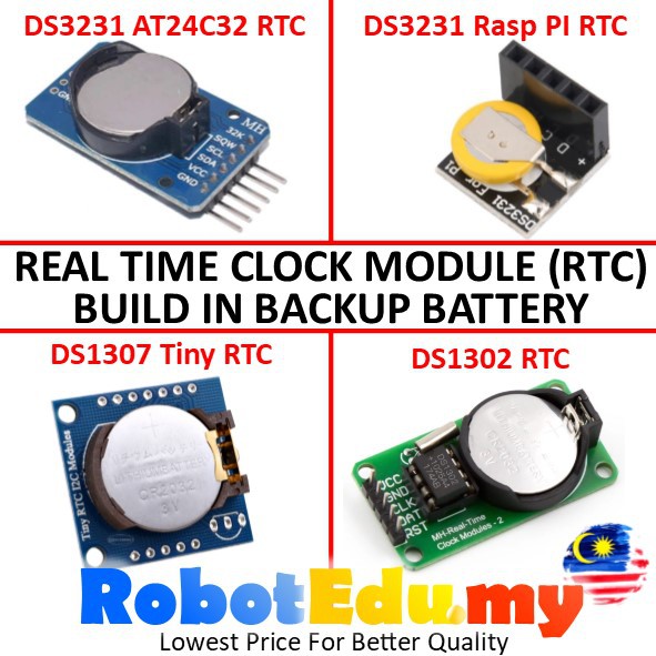 thumbnail image 2 of DS3231 IIC Precision Real Time Clock RTC Module With CR2032 Battery - Arduino/Raspberry Pi 2 of 14