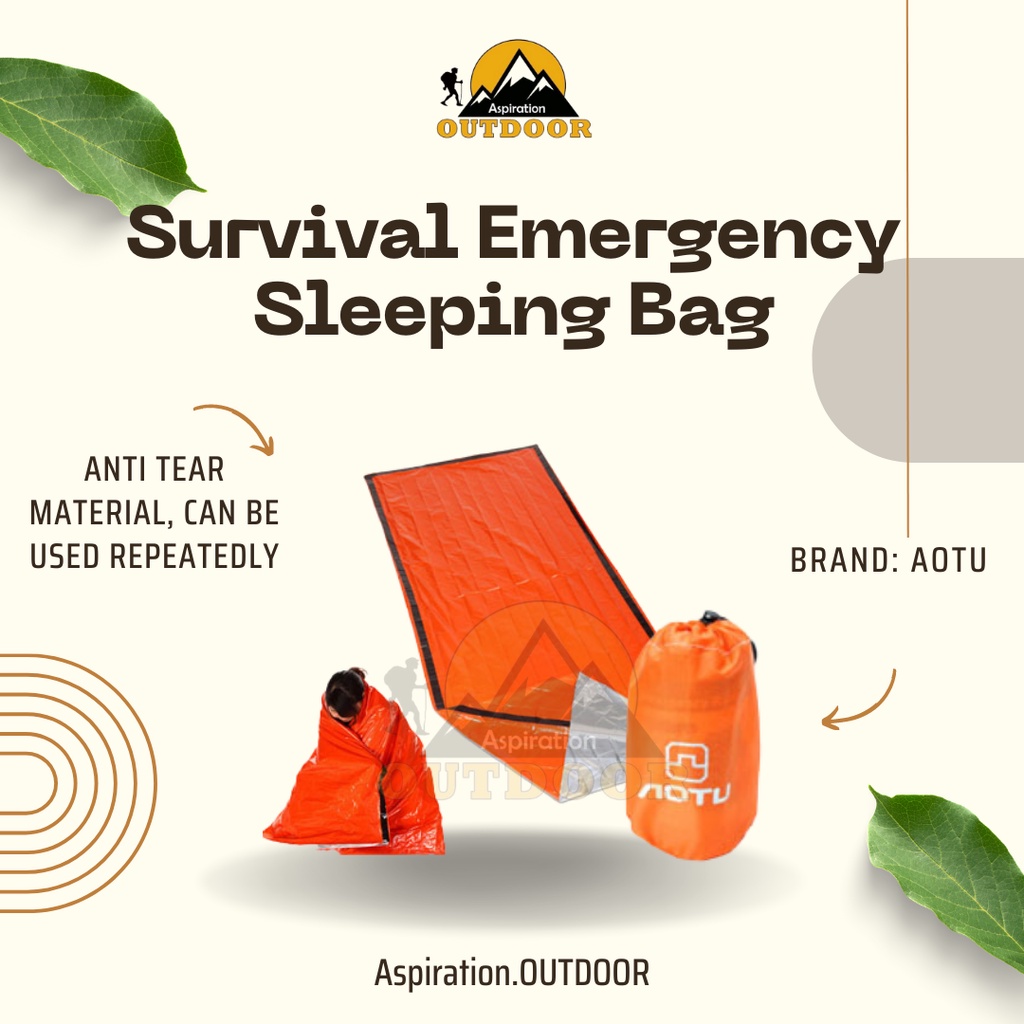 Survival Emergency Sleeping Bag Hiking Outdoor Camping Mat Thermal
