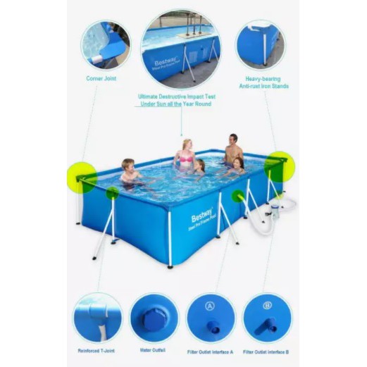 LARGE SIZE! ORIGINAL BESTWAY 4 METER 3 METER Swimming Pool Large Size ...