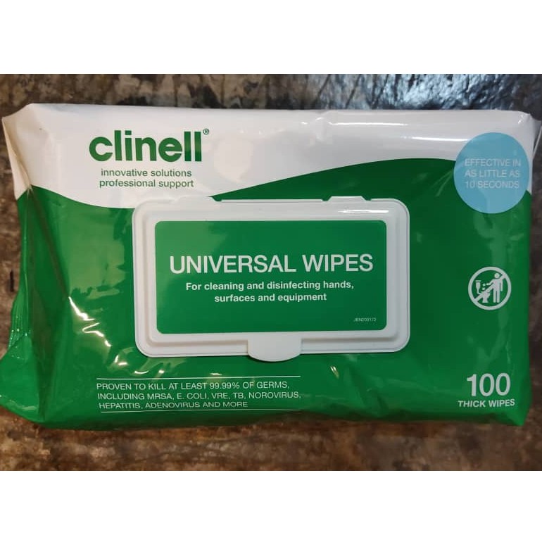 Clinell  Universal Surface Wipes 100