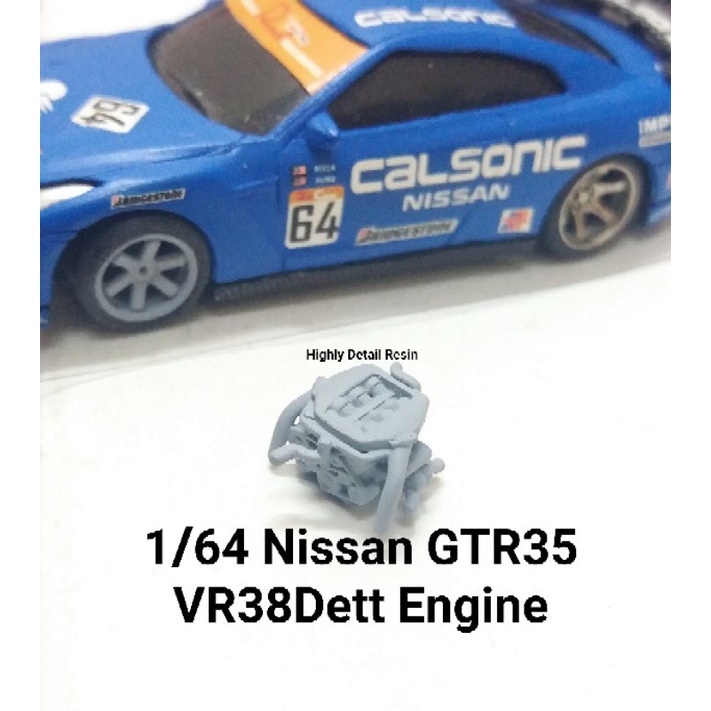 1/64 UNPAINTED Resin VR38dett Engine Nissan GTR R35 for hotwheels ...
