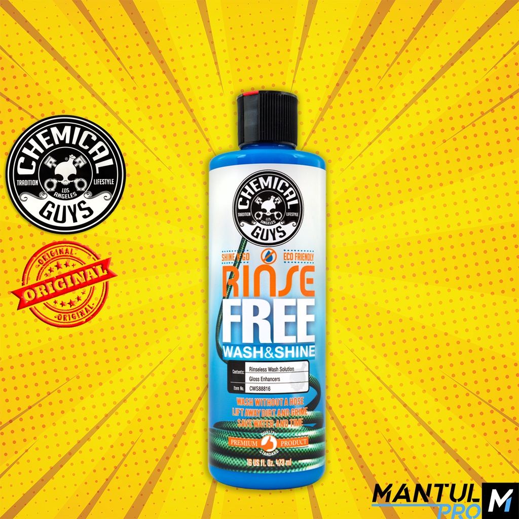 Chemical Guys RinseFree Car Wash & Shine Rinseless Soap, 16 oz
