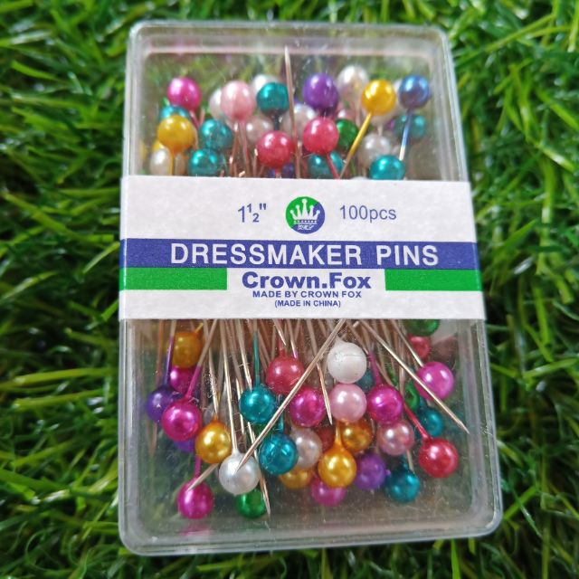 Jarum peniti / Dressmaker pins Crown fox 100 pcs | Shopee Malaysia