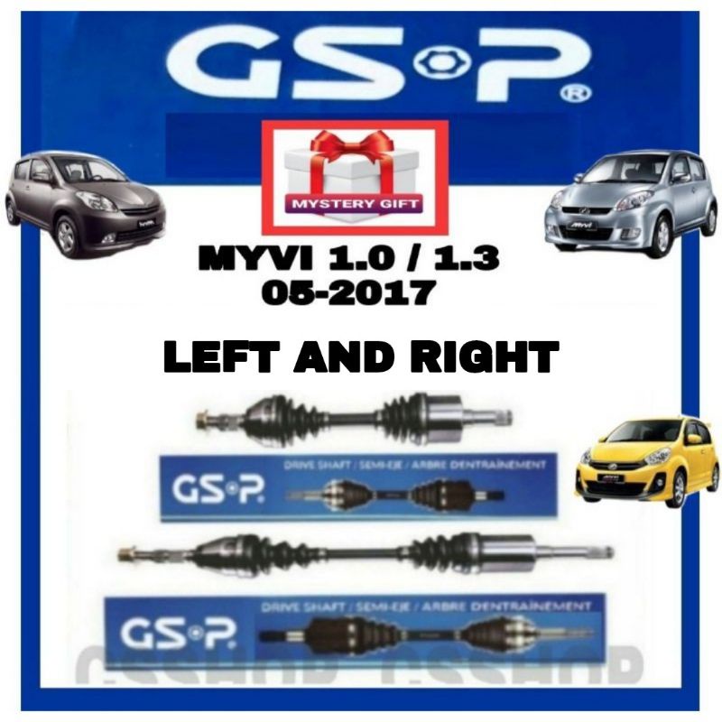 GSP PERODUA MYVI 1.0 / 1.3 ( 20052017 ) DRIVE SHAFT LEFT / SHORT AUTO