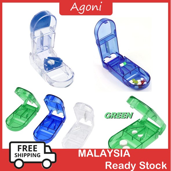 Medicine Cutter Pill Cutter Box Tablet Splitter Divider Storage Box ...