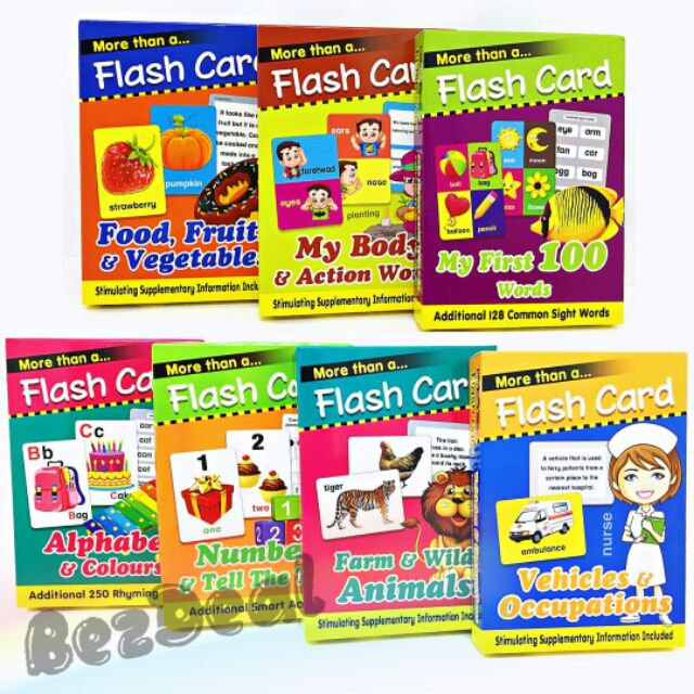 Early Learning Flash Cards My Body /Alphabet & colour/Farm Animals/My ...