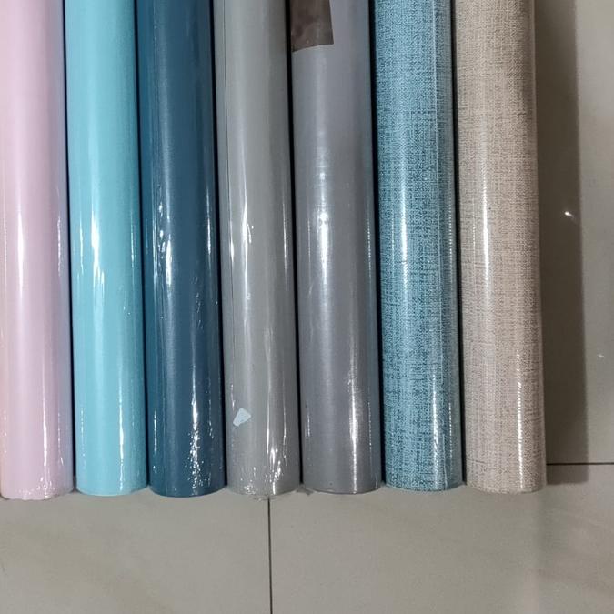 Plain White Gray Blue Wallpaper Sticker | Sticker Wallpaper | Shopee ...