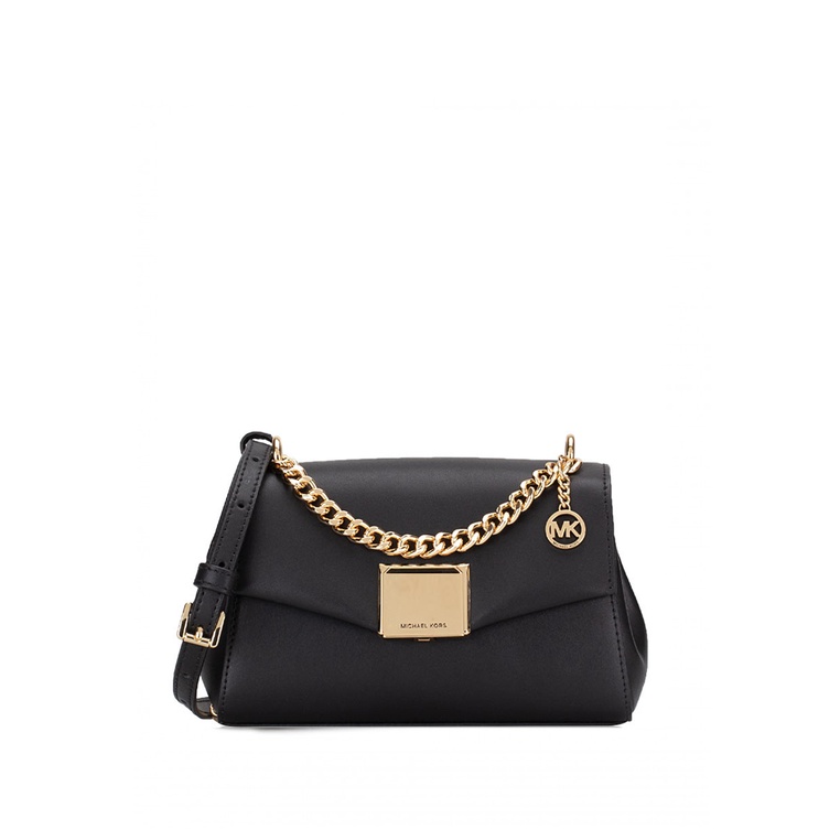 Michael Kors Lita Small Leather Crossbody Bag - Black | Shopee Malaysia