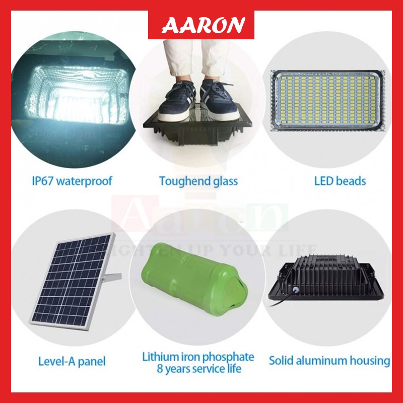 Solar Spotlight LED 150W IP67 Outdoor Lamp Waterproof With Remote ...