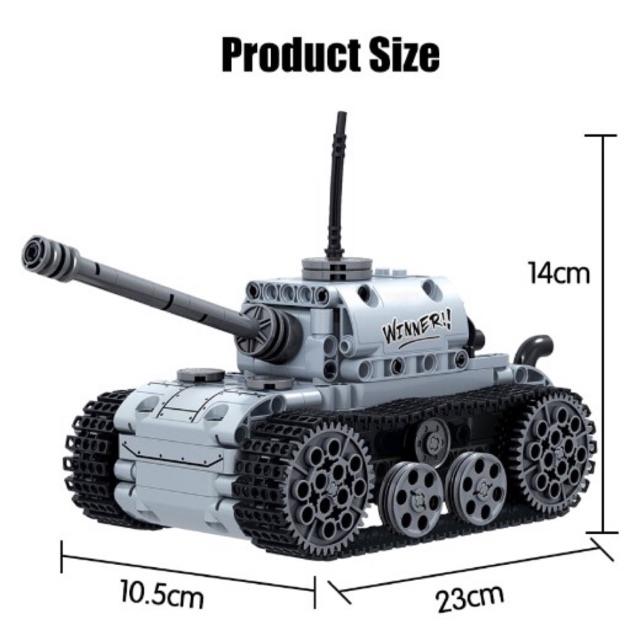 378Pcs City Military Electric Motor Tank Building Blocks Technic Tank ...