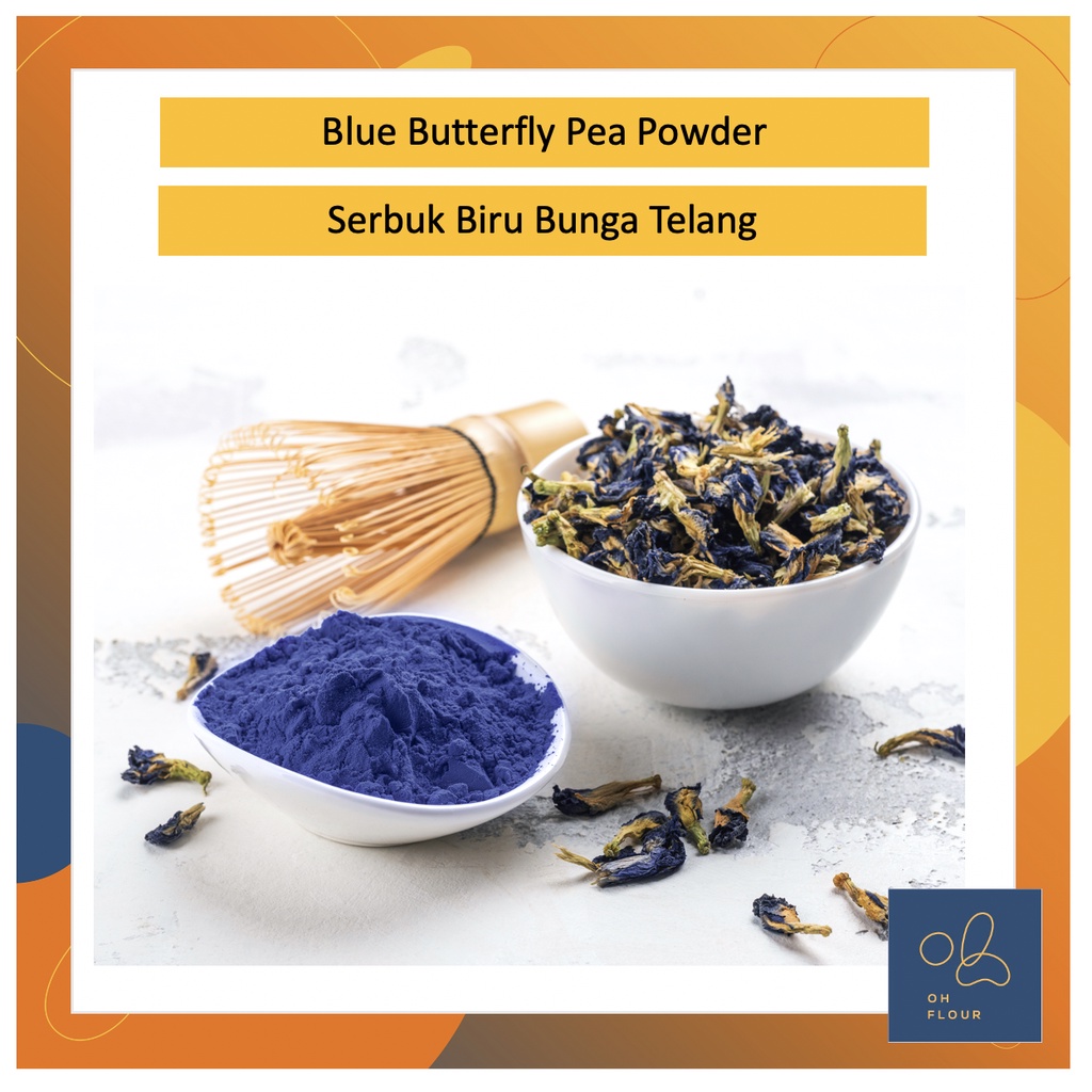 Blue Butterfly Pea Powder 25g, 50g, 100g / Serbuk Biru Bunga Telang ...
