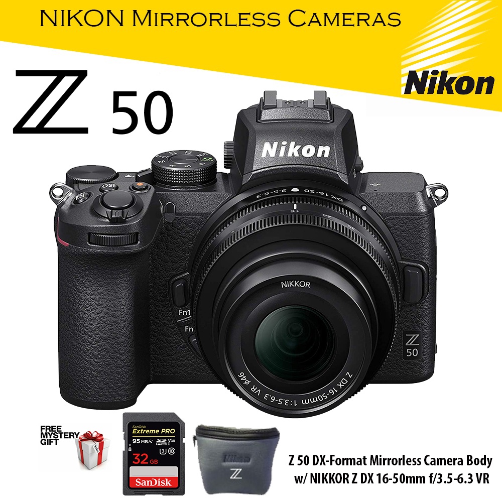 Nikon Z50 20.9MP DXFormat Mirrorless Camera Body w/ NIKKOR Z DX 16