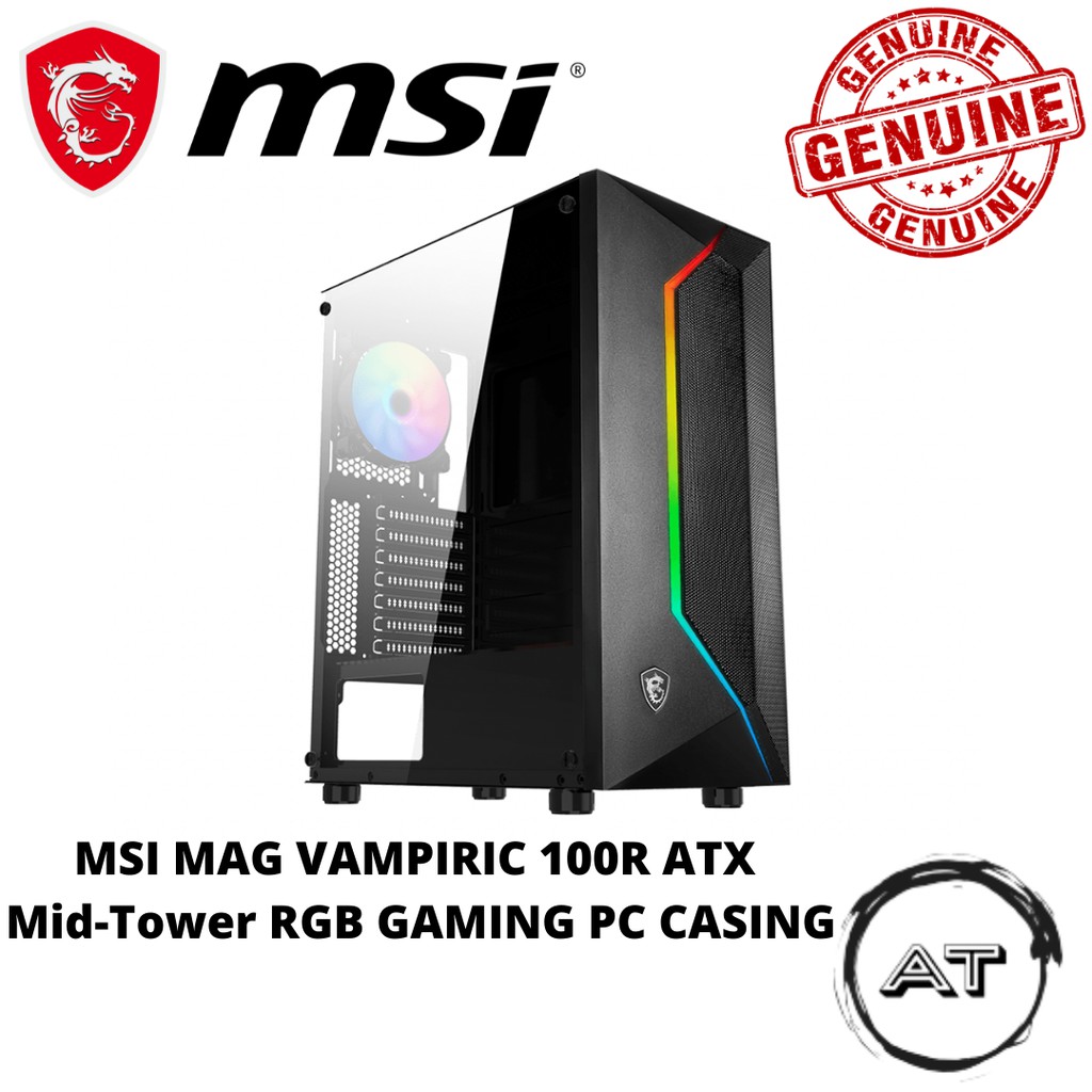 MSI MAG VAMPIRIC 100R ATX Mid-Tower RGB GAMING PC CASING | Shopee Malaysia