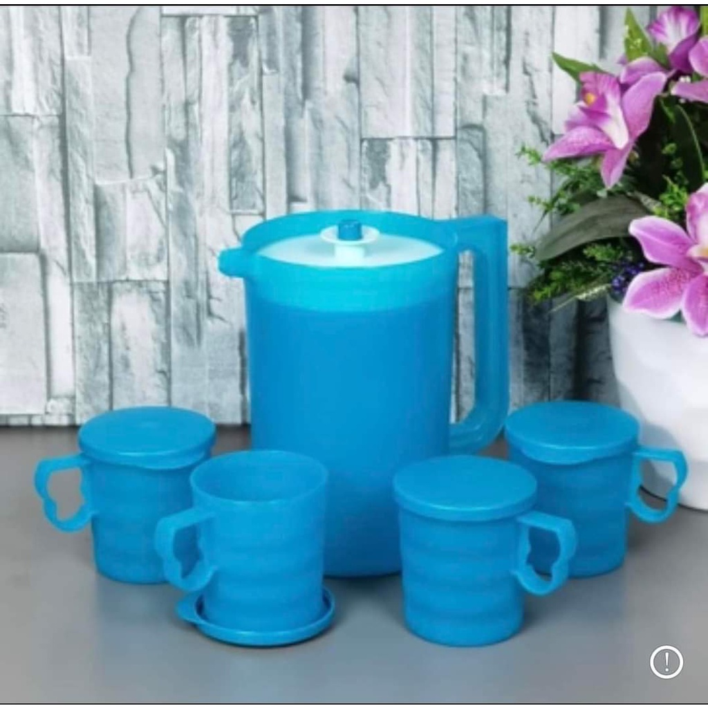 SET JUG DAN CAWAN BLOSSOM BIRU TUPPERWARE Shopee Malaysia