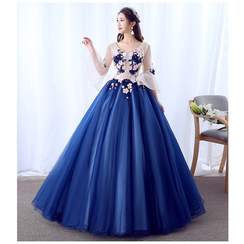 Navy blue and white dresses for wedding store