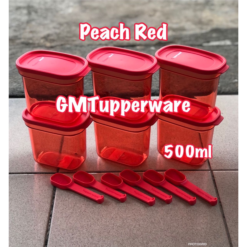 TUPPERWARE UMAMI COLLECTION SET OF 6PCS PEACH RED | Shopee Malaysia