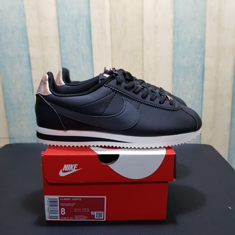 Nike Cortez Black Metallic Red Original AV4618 001 Shopee Malaysia