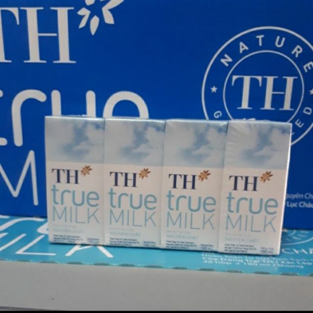 1 Carton Of TH TRUE MILK Fresh MILK Without Sugar Canned 180ml Of