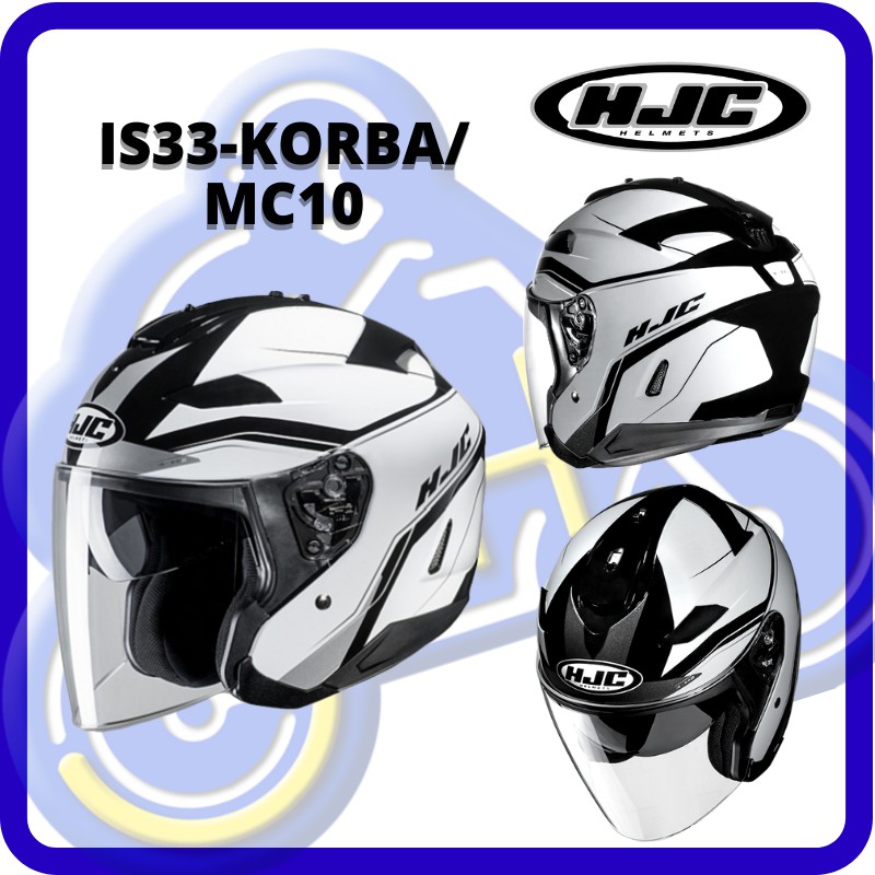 HJC OPENFACE HELMET DOUBLE VISOR MODEL IS-33 II MOTORCYCLE OPEN