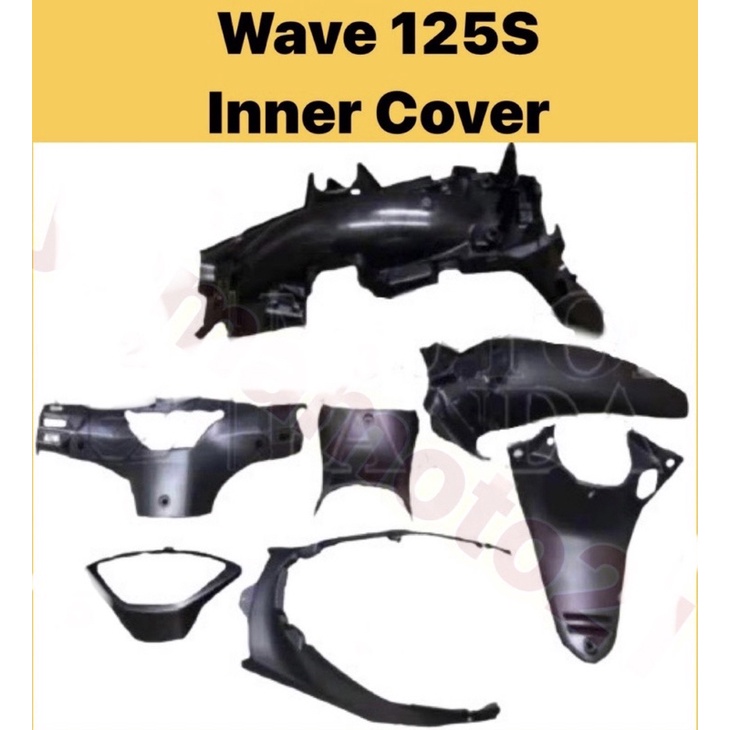 WAVE125S INNER COVER SET HITAM SEBAM COMPLETE SET HLD / MSEKI FOR ...