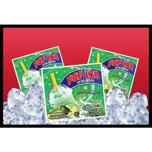 Pop ICE ICE Blender Sachet Drink Milk Powder 24gr Avocado/Avocado