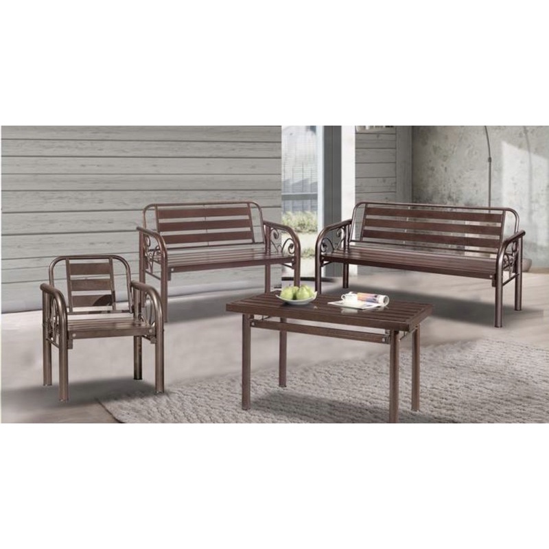 Outdoor Metal Bench Chair Shopee Malaysia