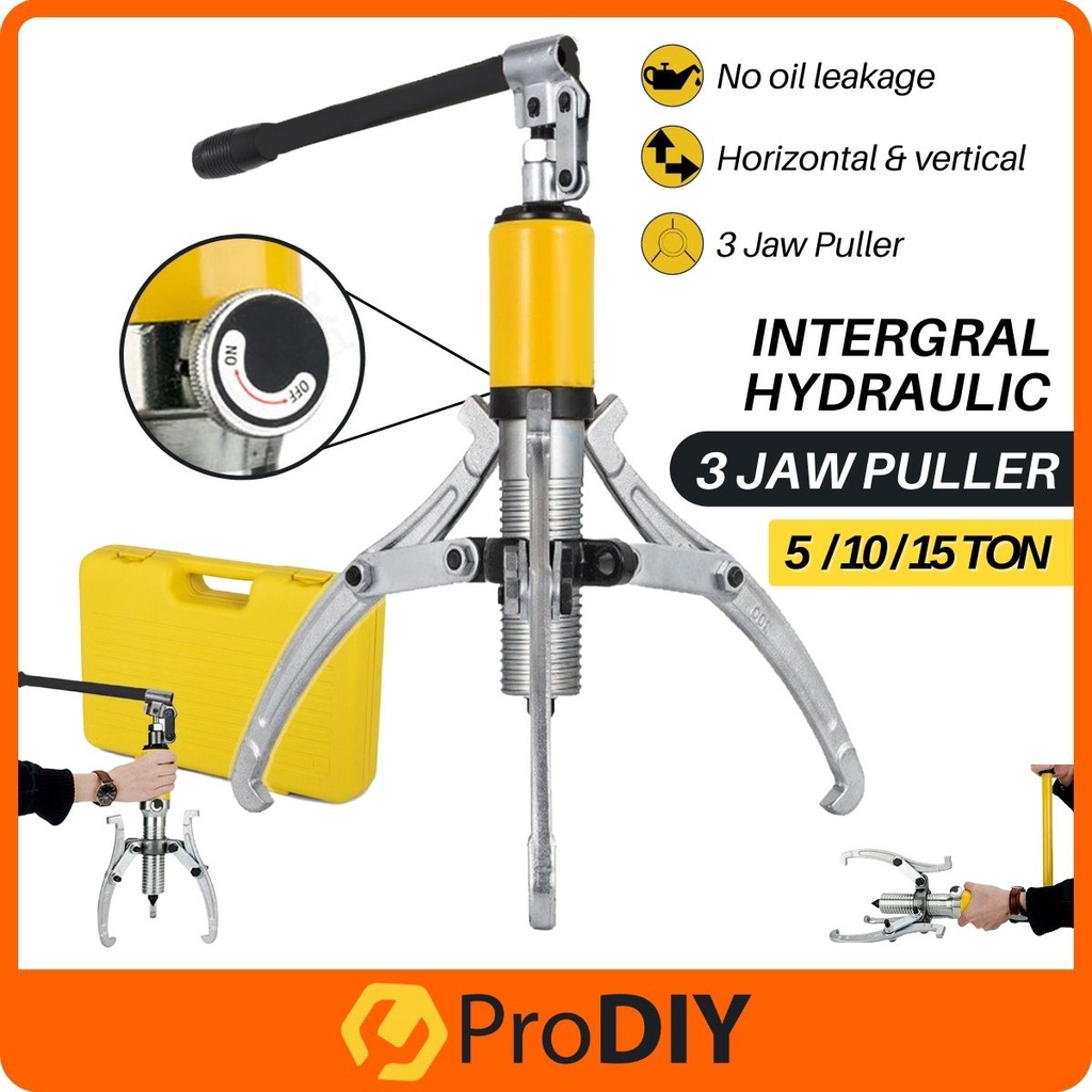 5 / 10 / 15 TONS Integral Hydraulic 3 Jaw Puller Industrial Grade ...