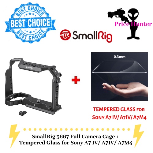 SmallRig 3667 Full Camera Cage for Sony Alpha 7 IV/Alpha 7 S III/Alpha ...