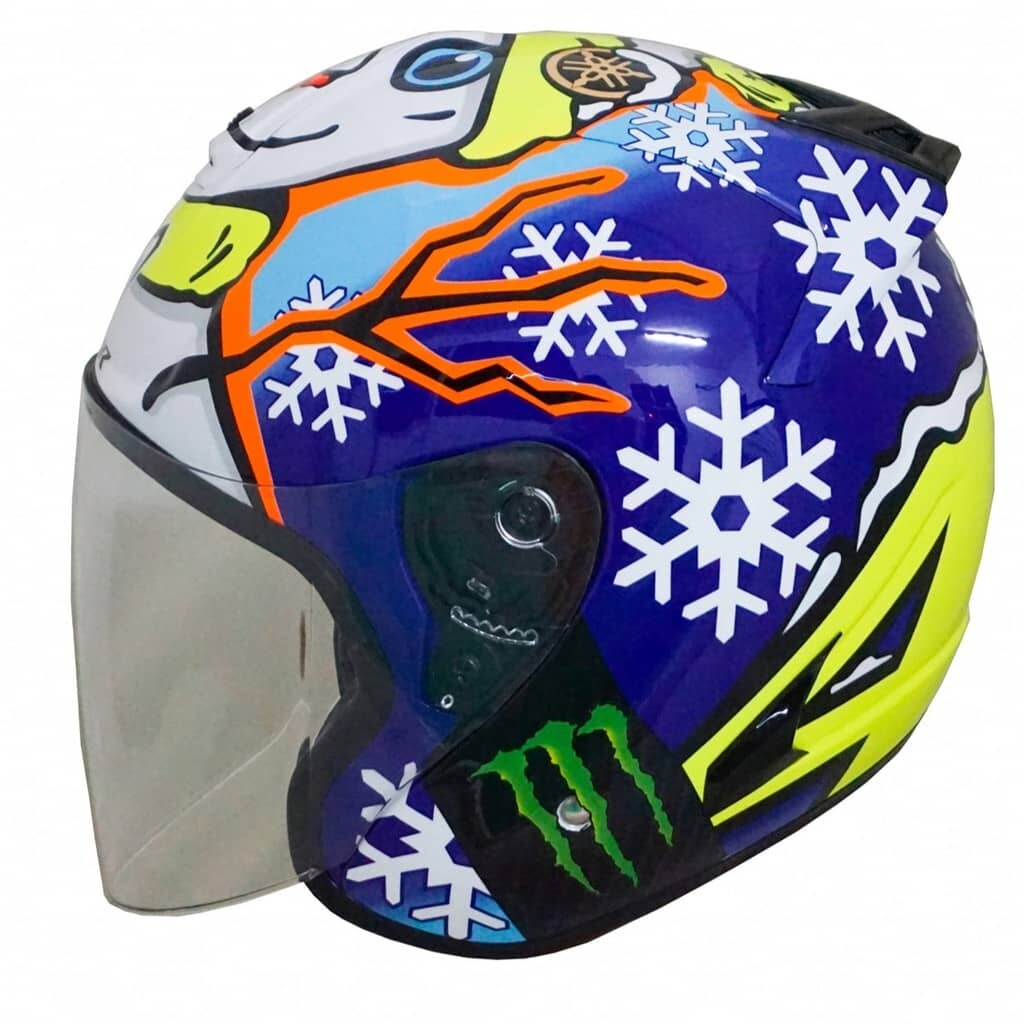 MHR Helmet 46 GP SNOW MAN VR46 MHR Helmet Design GP Snow Man (OF571 NEO ...