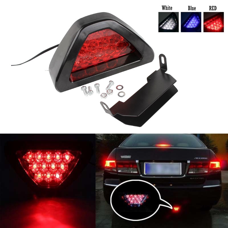 Universal Car Motorcycle Triangle Brake Light Rear Tail Strobe Flash ...