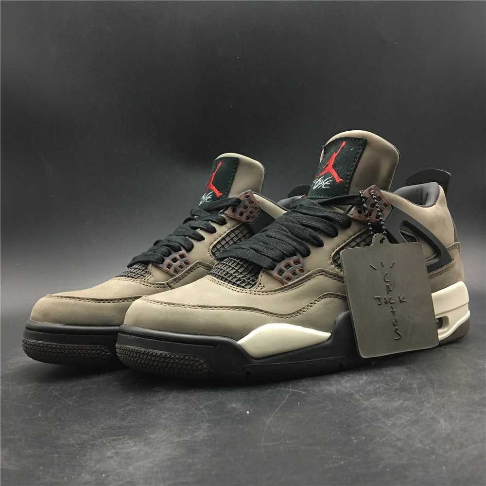 Jordan Air 4 x Travis Scott AJ4 Deep Green Men Basketball Shoes