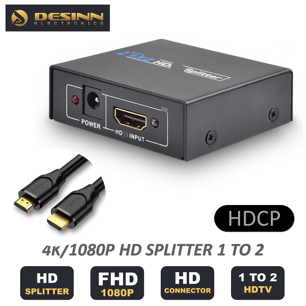 4k   1080p Hdcp Hd Splitter 1 In 2 Out For Astro Hdtv Duplicate Mirror 