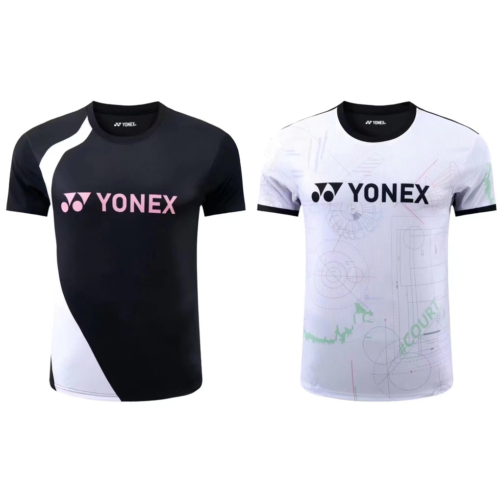 YONEX 6258A# Badminton Short-sleeved Men's Sports White YONEX top T ...