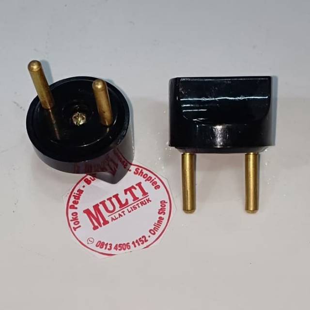 HITAM Over BLACK ROUND PLUG broco flat to round, nice broco | Shopee ...