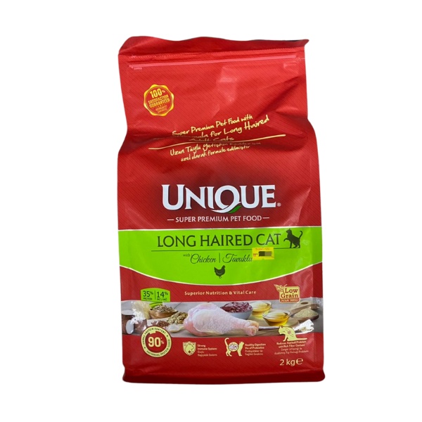 UNIQUE SUPER PREMIUM PET FOOD LONG HAIRED CAT WITH CHICKEN CAT FOOD 2KG