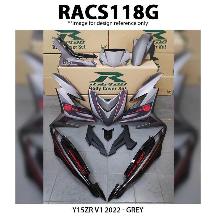 Cover Set Rapido Y15ZR V1 V2 2022 Yamaha Ysuku Grey Color Accessories ...