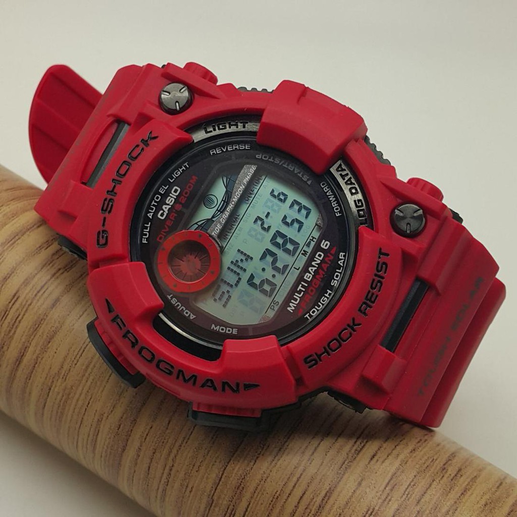 G SHOCK 1 1 PREMIUM FROGMAN GWF1000 RED JAM TANGAN LELAKI