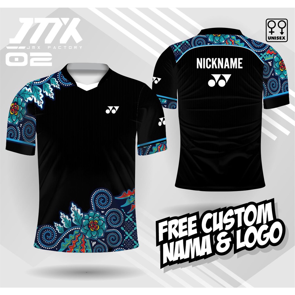 Jersey badminton batik jersey badminton jersey yonex badminton Shirt