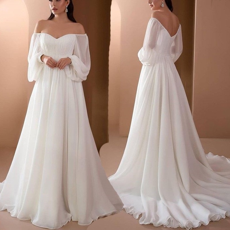 Elegant white evening on sale gowns