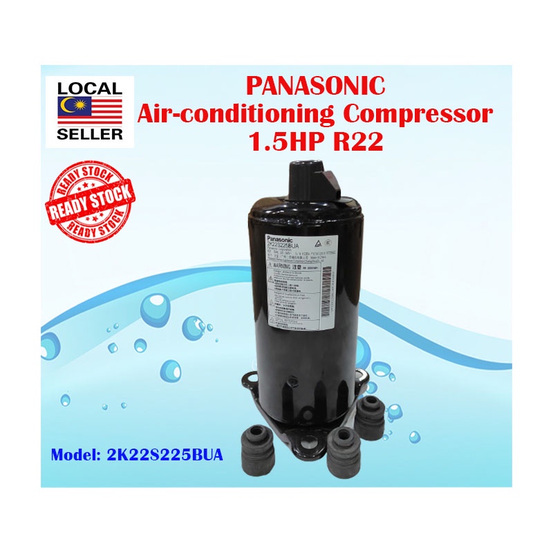 Brand PANASONIC 1.5HP Air-Conditioning Compressor Model 2K22S225BUA/For ...