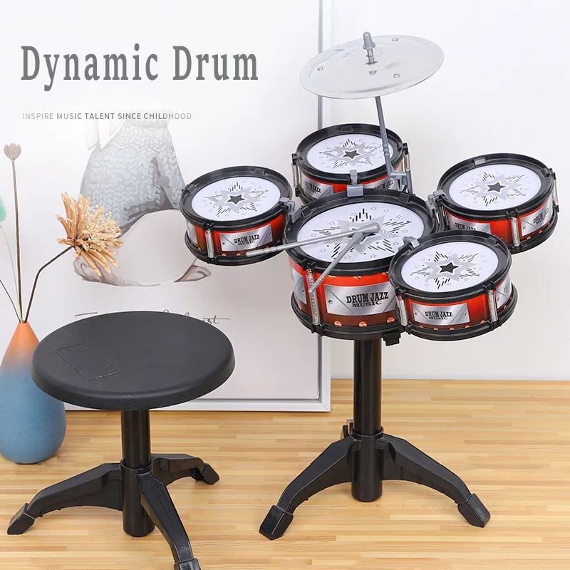 Montessori Toys For Year Old Toddler Drum Kit Music Toy Drum Set