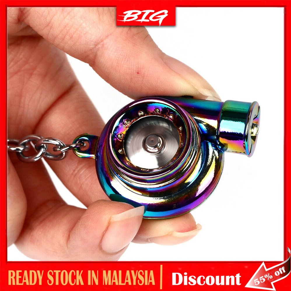 Neo Turbo Keychain Keyring Rainbow LED Light BOV Sound Turbocharger Car