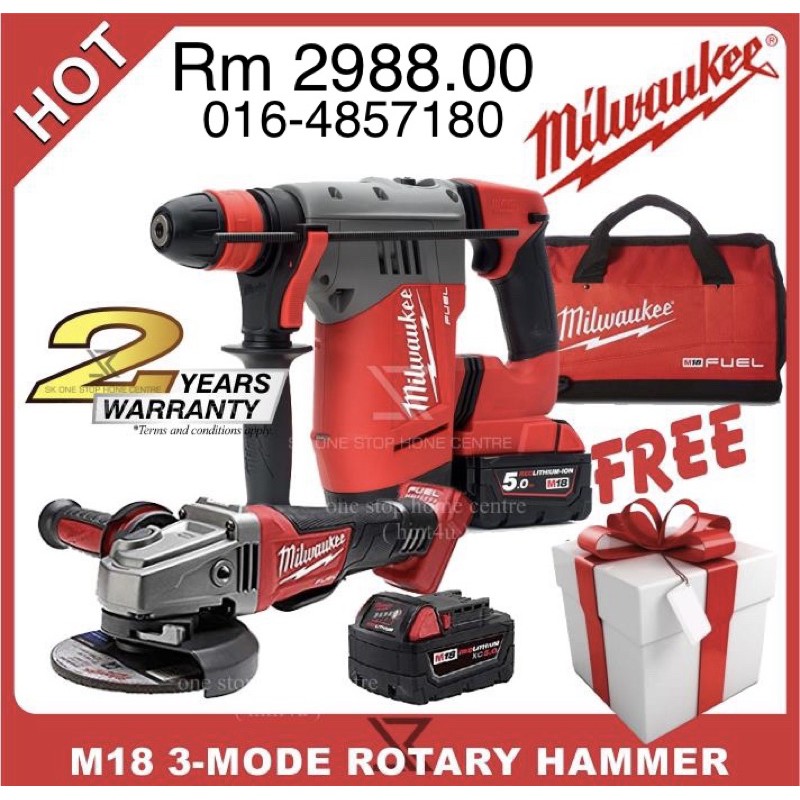 Milwaukee drill discount and grinder set