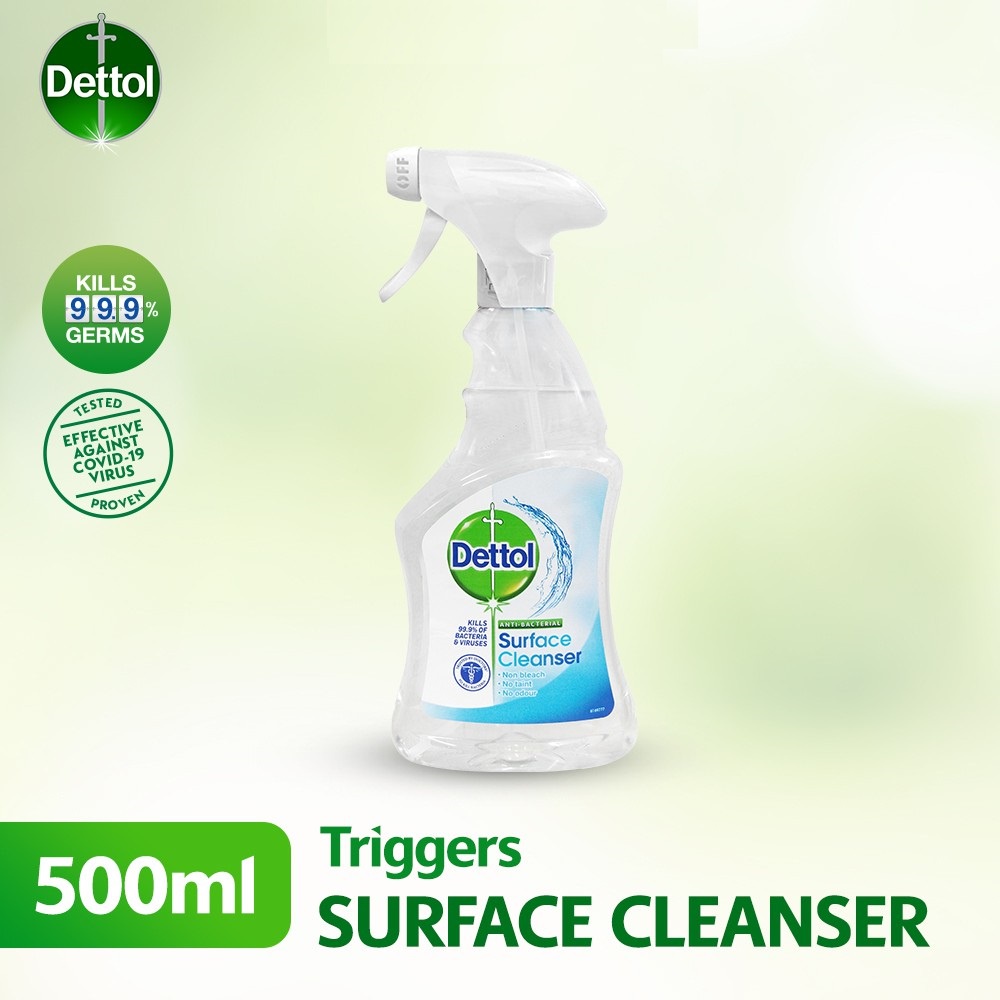 Dettol Trigger Spray Antibacterial Surface Cleanser 500ml Shopee