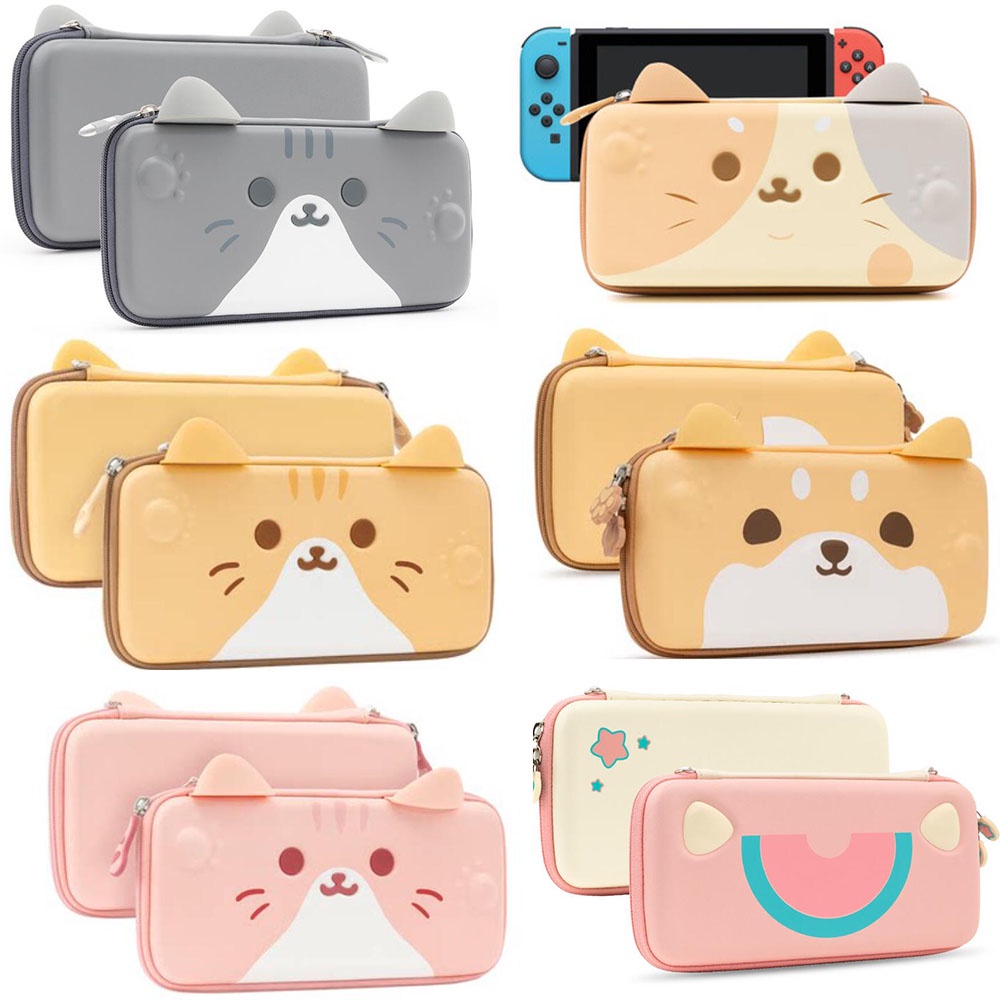 GeekShare Nintendo Switch Hard Case Portable Storage Bag Cat Ear