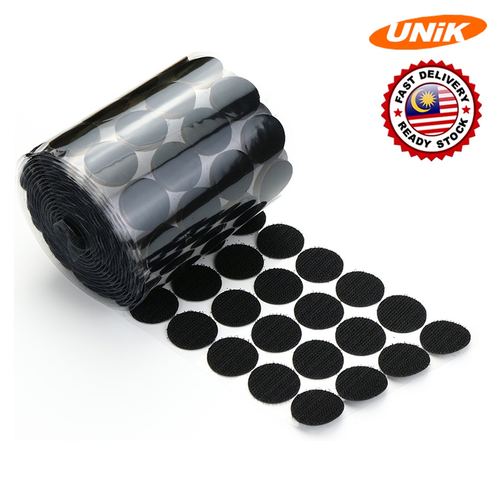 [UNIK] 1cm - 2.5cm Self Adhesive Velcro Magic Dots Double Side Tapes ...