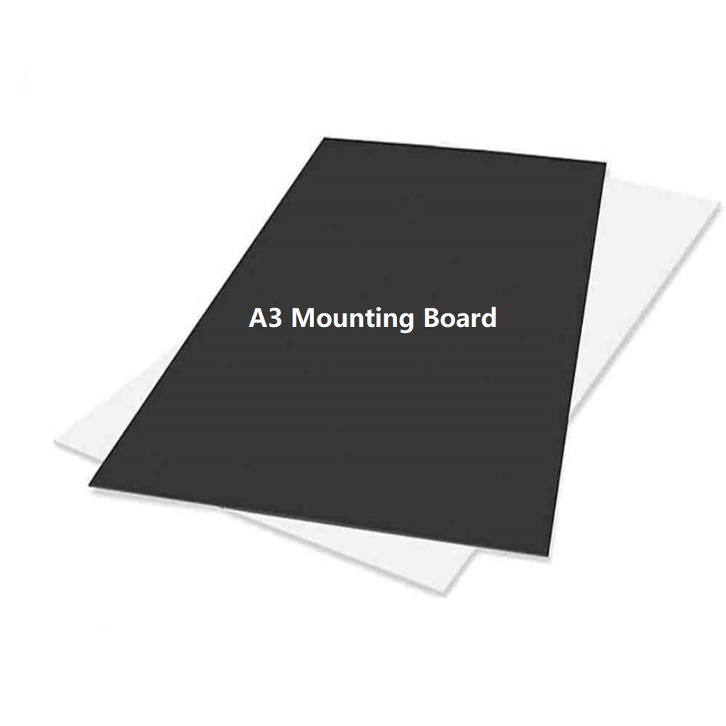STY A3 Mounting Board Black 800gsm Stationery Black Card Board Hitam