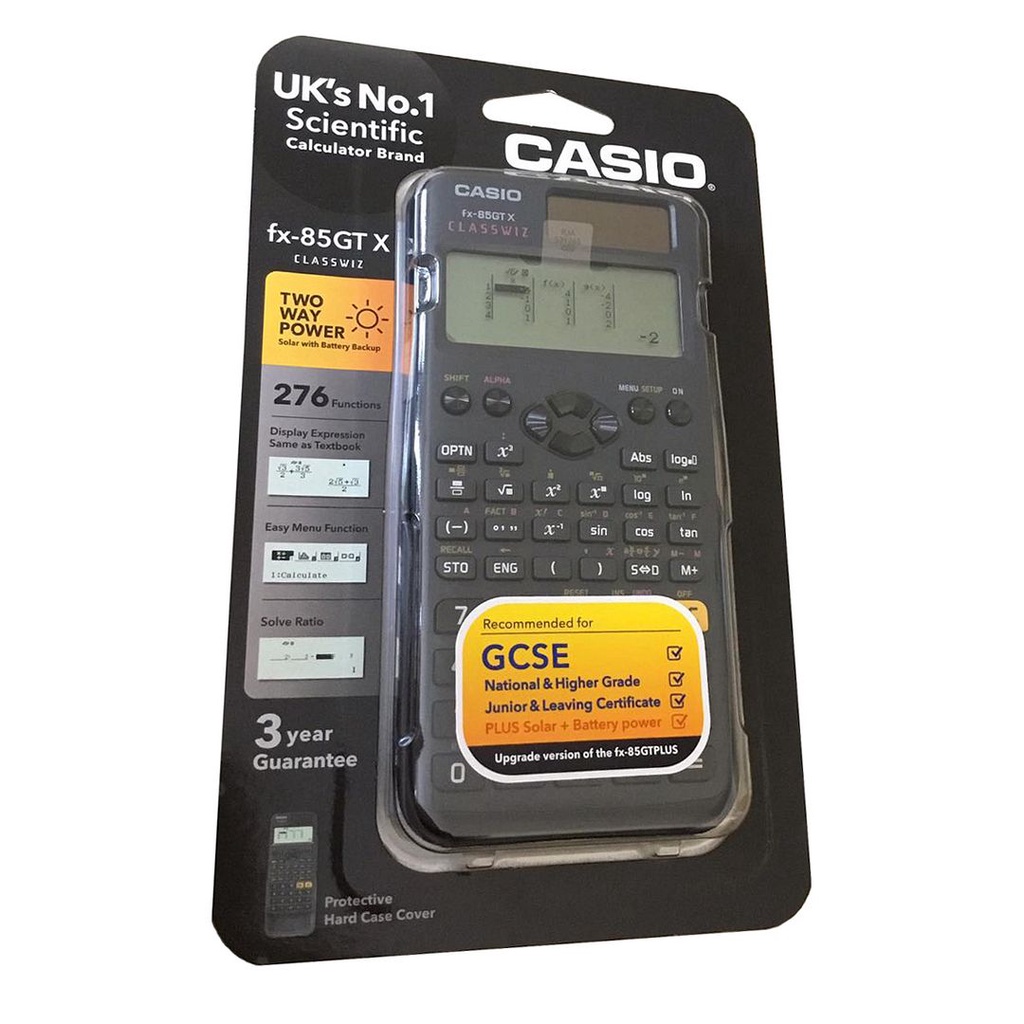 Casio fx85GTX Entrylevel Scientific Calculator (Black), Battery+ Solar Powered Shopee Malaysia