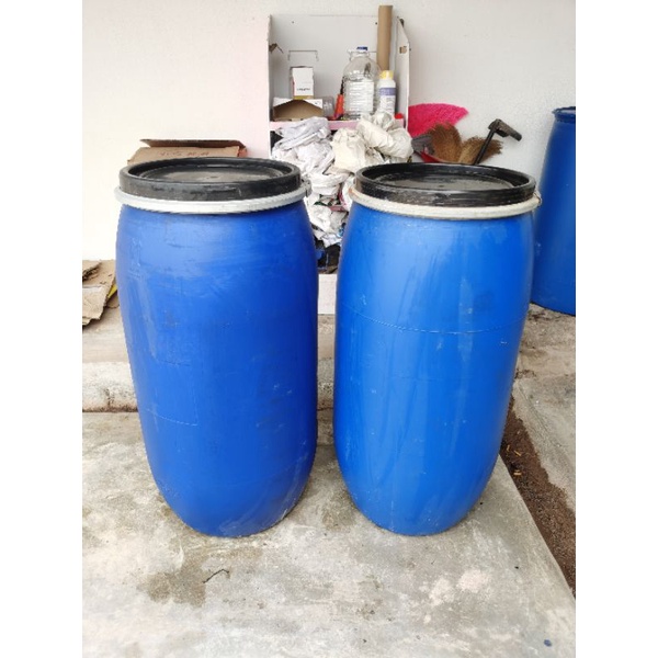 Tong Drum / Tong Drum Biru/Tong Air/Open top 160 Liter (1 oder 1 tong sahaja)